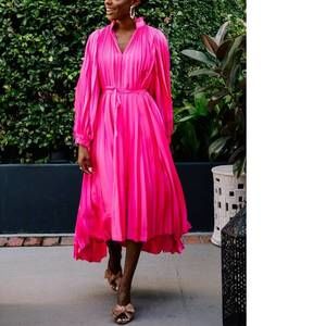 CROSBY by Mollie Burch Pink Pleated Dress